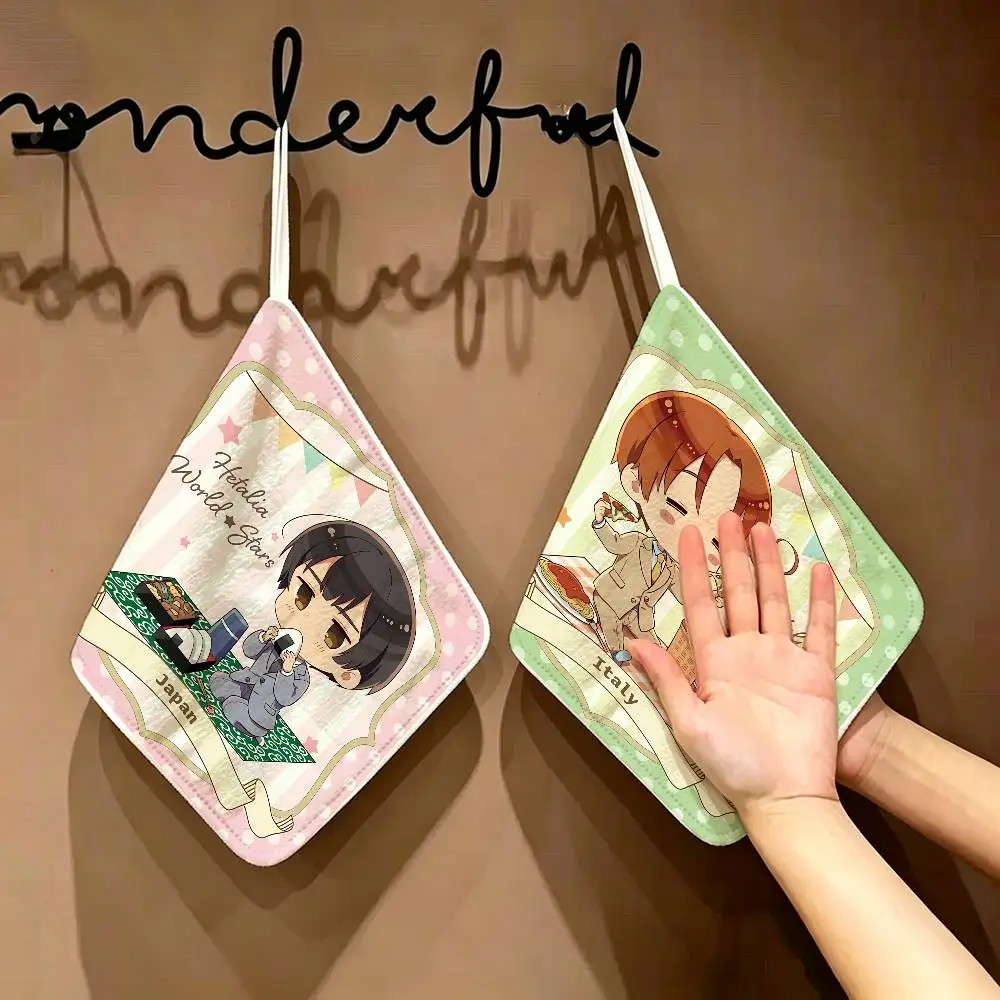 Anime H-Hetalia World Stars Polyester Cotton Hand Wiping Towel, Hanging Towel, Quick Dry for Kitchen Bathroom Daily Supplies
Anime H-Hetalia World Stars Polyester Cotton Hand Wiping Towel, Hanging Towel, Quick Dry for Kitchen Bathroom Daily Supplies