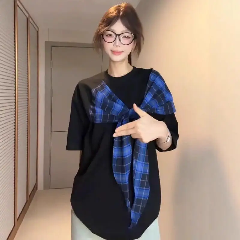 Korean Students Sweet Short Sleeved Summer New Spicy Girl Loose Casual T-Shirt Sweat Absorbing Breathable and Comfortable Cute
Korean Students Sweet Short Sleeved Summer New Spicy Girl Loose Casual T-Shirt Sweat Absorbing Breathable and Comfortable Cute