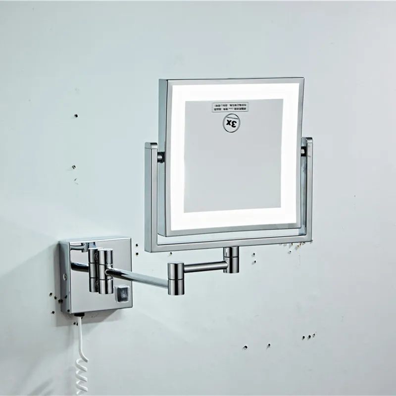 Rechargeable Wall Mounted Makeup Mirror with Lights Bathroom Mirrors 8 Inch Make-up Mirror Square Led Folding Bathroom Mirrors
Rechargeable Wall Mounted Makeup Mirror with Lights Bathroom Mirrors 8 Inch Make-up Mirror Square Led Folding Bathroom Mirrors