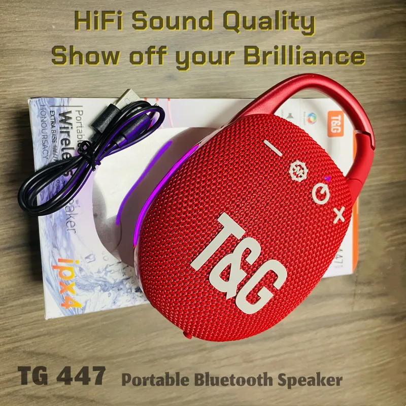 TG-447 Original Mini Portable Wireless Bluetooth Speakers Colorful Light Fabric Bass Outdoor Subwoofer For Phone PC Caixa De Som
TG-447 Original Mini Portable Wireless Bluetooth Speakers Colorful Light Fabric Bass Outdoor Subwoofer For Phone PC Caixa De Som