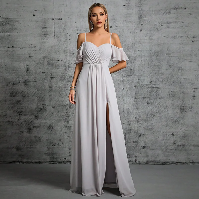 Women's Off Shoulder Bridesmaid Dress Summer New Chiffon A-line Plus Size Dress 2025 Summer Dress Robe Vestido Women Elegant
Women's Off Shoulder Bridesmaid Dress Summer New Chiffon A-line Plus Size Dress 2025 Summer Dress Robe Vestido Women Elegant