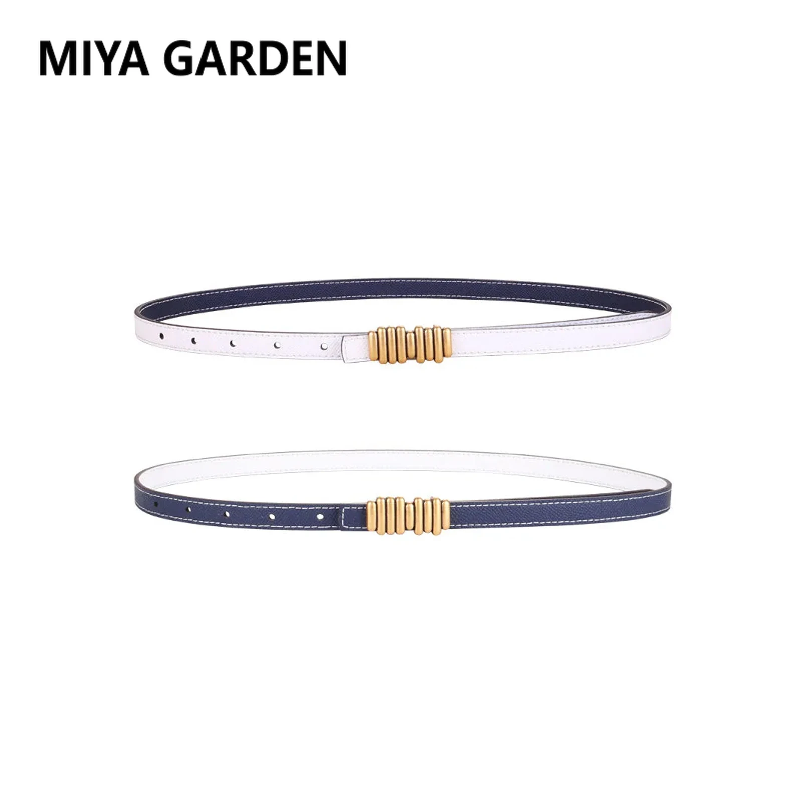 MIYA GARDEN Leather Women's Belts Classic Porous Fashion Belt Two Colours Cowhide Elegant Buckle Belt for Women
MIYA GARDEN Leather Women's Belts Classic Porous Fashion Belt Two Colours Cowhide Elegant Buckle Belt for Women