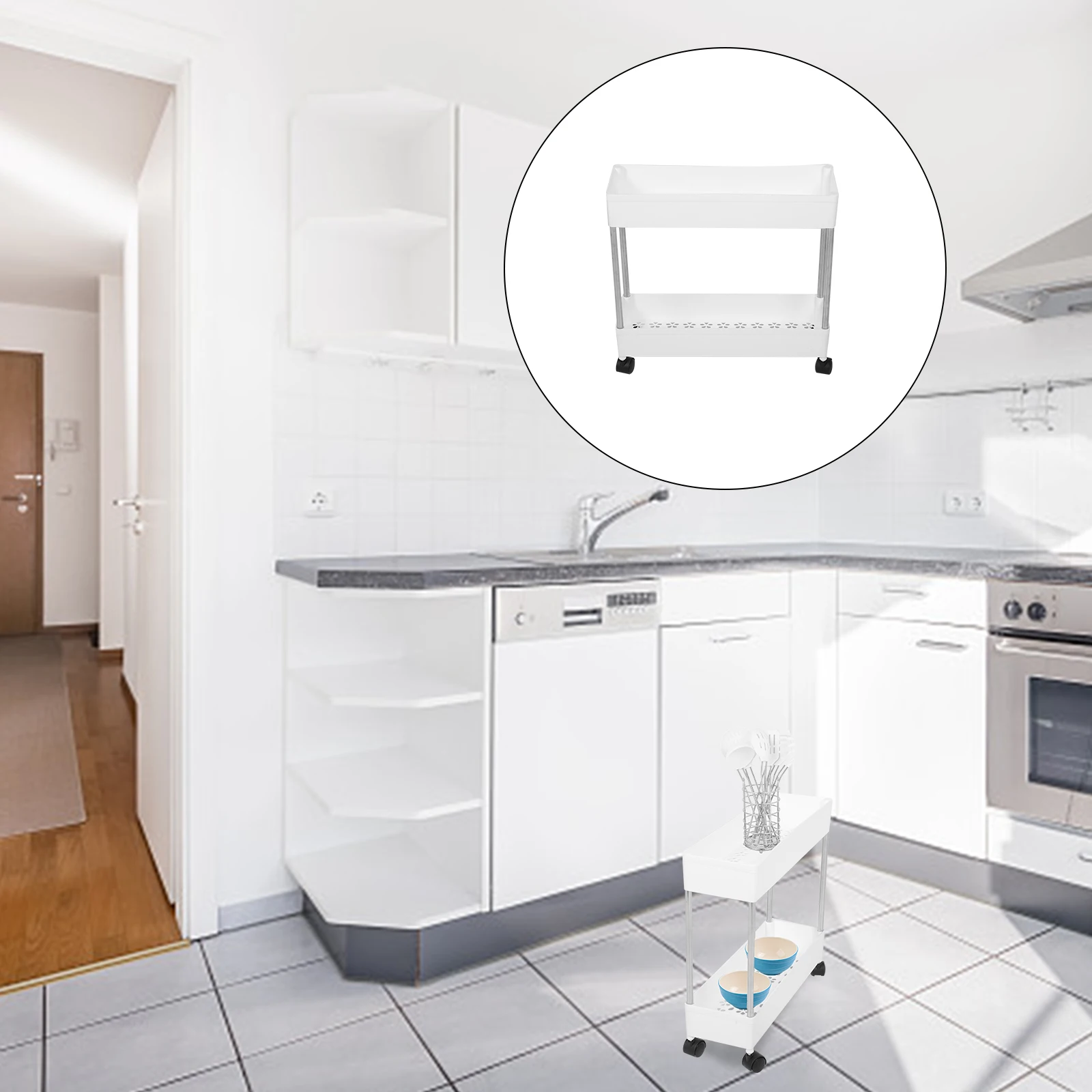 1pc Multi-Layer Storage Trolley Rack Kitchen Bathroom Movable Light Portable Floor Stand Large Capacity Home Organization Holder
1pc Multi-Layer Storage Trolley Rack Kitchen Bathroom Movable Light Portable Floor Stand Large Capacity Home Organization Holder