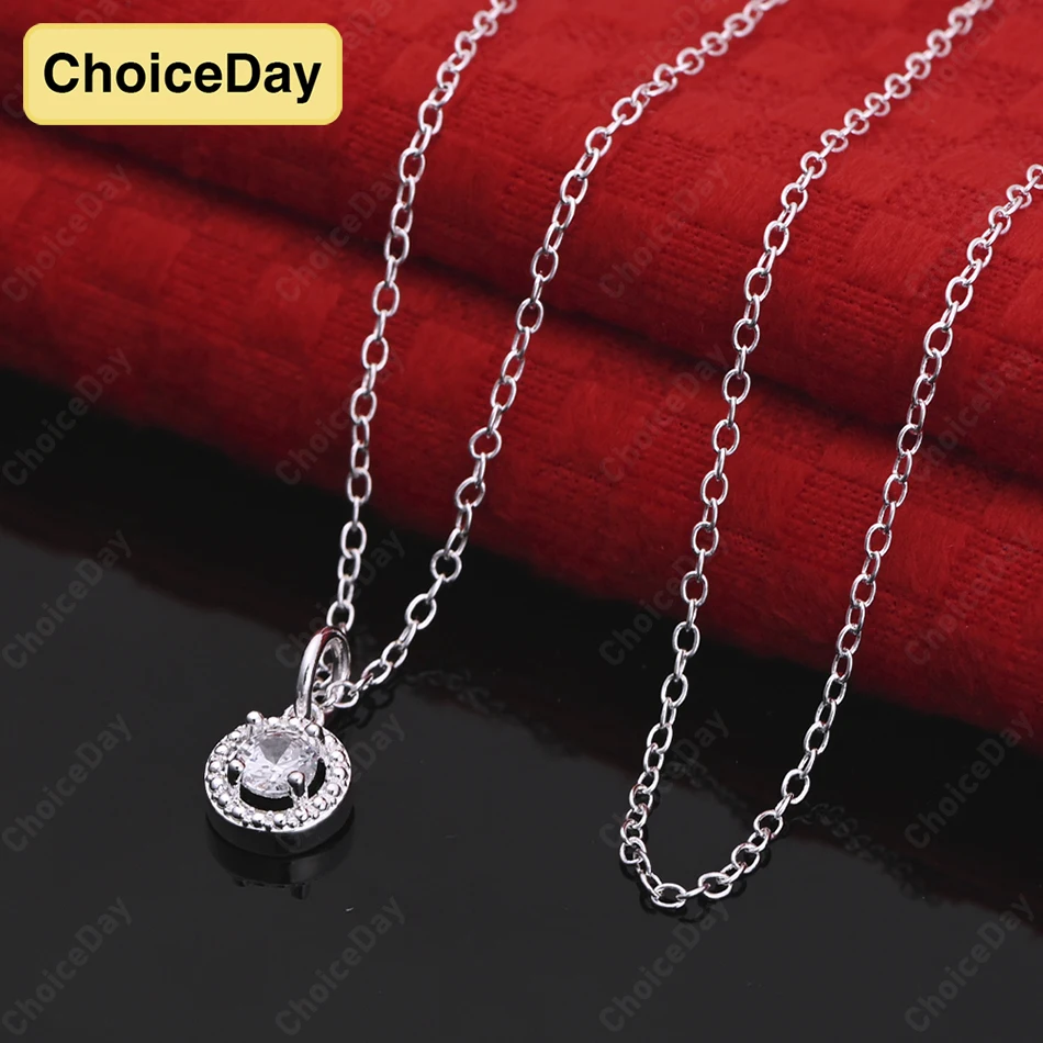 ChoiceDay 925 Sterling Silver Exquisite Round Zircon Pendant Necklace Women's Wedding Gift Jewelry Accessories
ChoiceDay 925 Sterling Silver Exquisite Round Zircon Pendant Necklace Women's Wedding Gift Jewelry Accessories