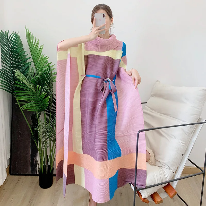 2023 Spring AutumnNew Miyake Pleated Vintage High Fashion French Women Plus Size Long Dress Original Designer Clothing In Stock
2023 Spring AutumnNew Miyake Pleated Vintage High Fashion French Women Plus Size Long Dress Original Designer Clothing In Stock