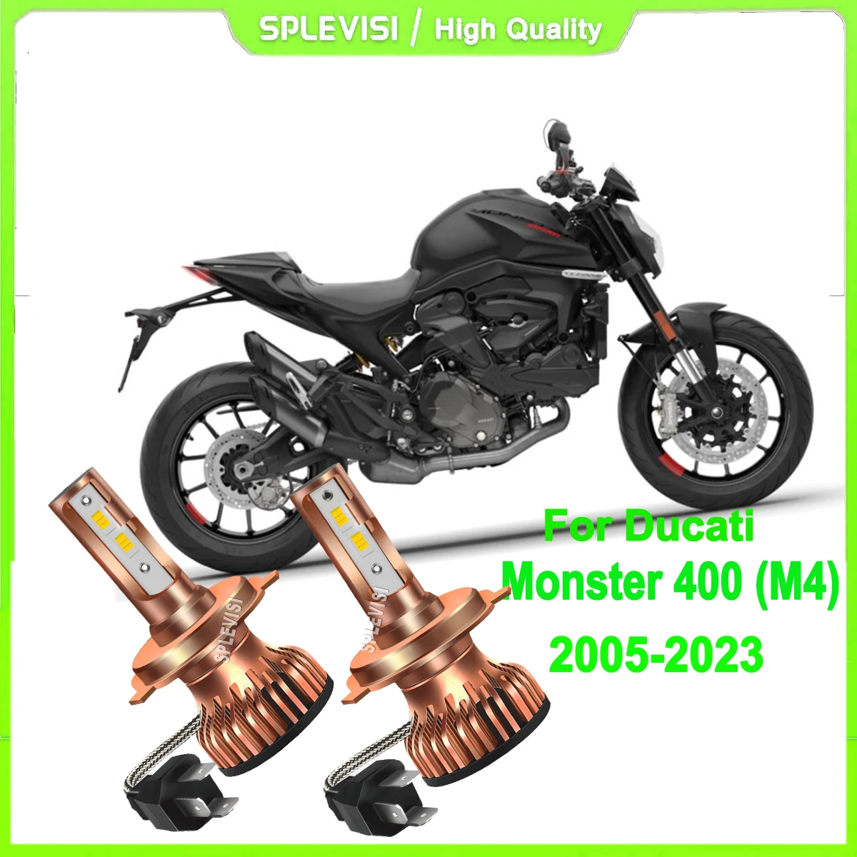 H4 HS1 9003 led headlight comes out 360° full angle illumination For Ducati Monster 400 (M4) 2005 2006 2007 2008 2009 2010-2023
H4 HS1 9003 led headlight comes out 360° full angle illumination For Ducati Monster 400 (M4) 2005 2006 2007 2008 2009 2010-2023