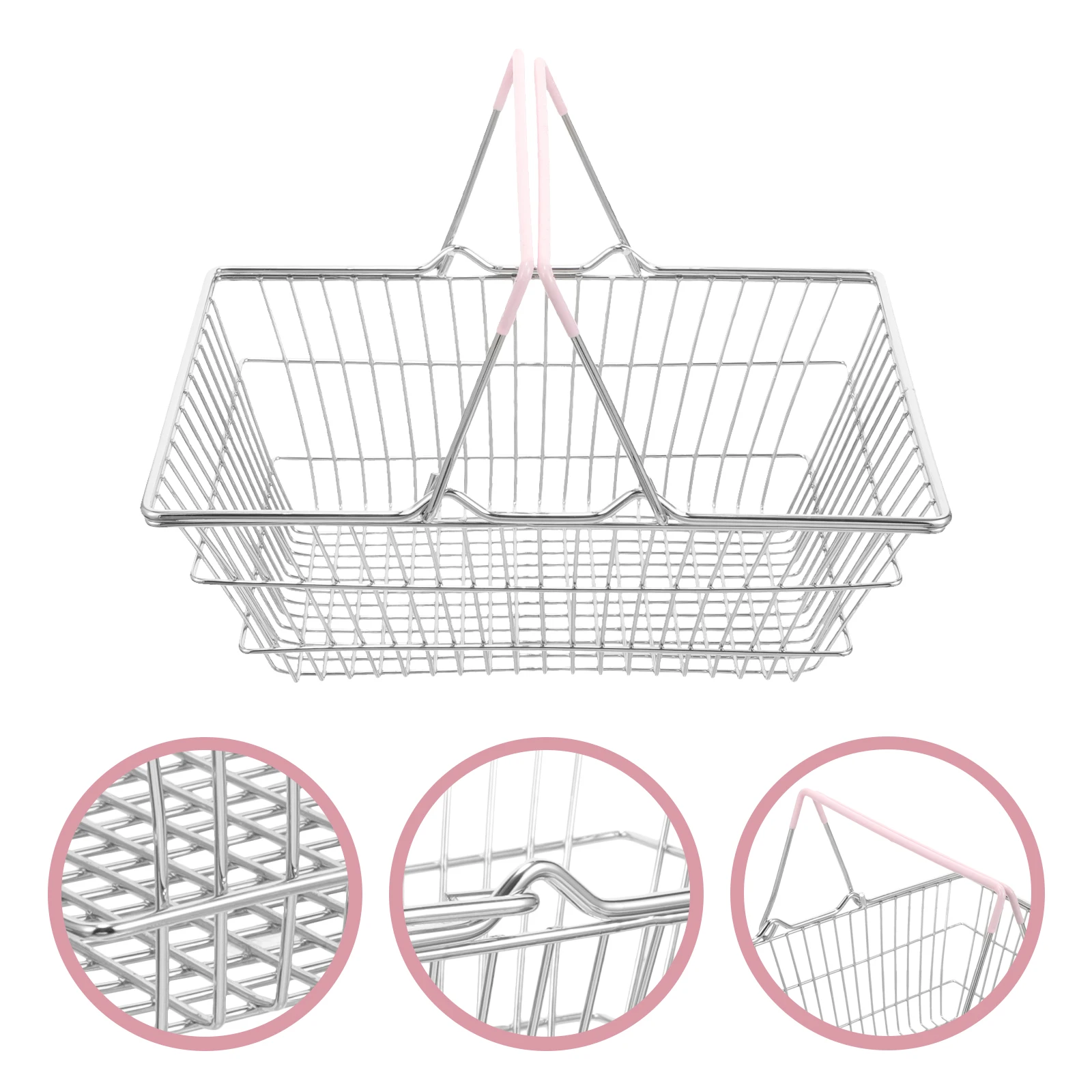 Pink Large Shopping Basket Portable Storage for Kitchen Bedroom Bathroom Dormitory Cosmetics Prop Premium
Pink Large Shopping Basket Portable Storage for Kitchen Bedroom Bathroom Dormitory Cosmetics Prop Premium
