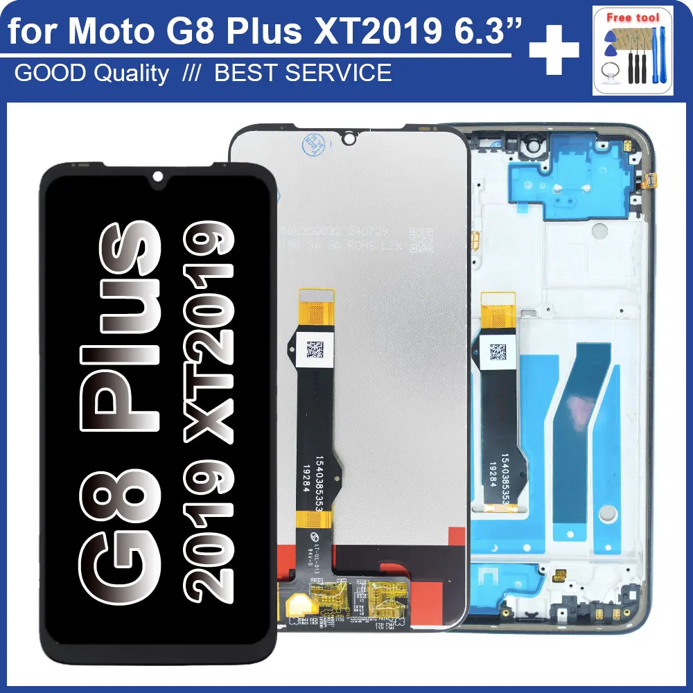 New LCD for Motorola Moto G8 Plus 2019 XT2019 LCD Display Touch Screen Digitizer for Moto G8 Plus LCD Replacement With Frame
New LCD for Motorola Moto G8 Plus 2019 XT2019 LCD Display Touch Screen Digitizer for Moto G8 Plus LCD Replacement With Frame