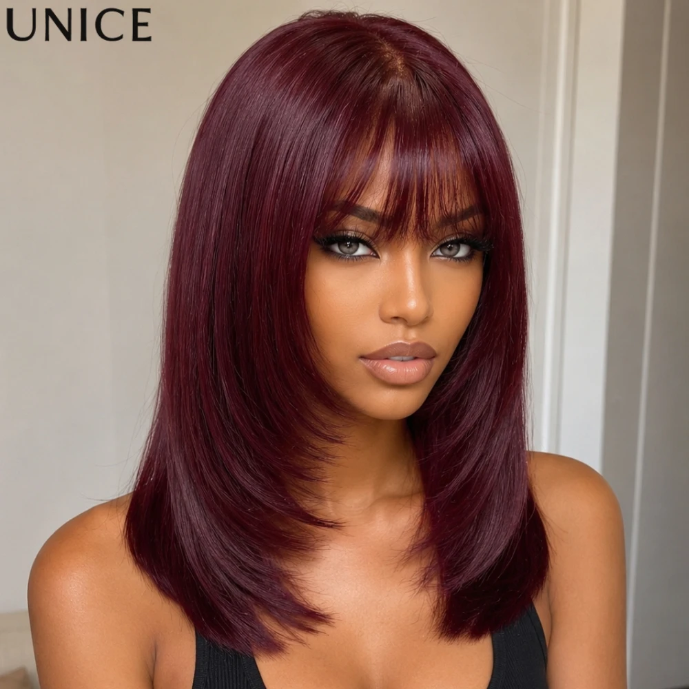 UNice Bye Bye Slip™ 7x5 Lace Black Cherry Layered Cut Straight Wig With Bangs Wear & Go Glueless Human Hair Wig 150% Density
UNice Bye Bye Slip™ 7x5 Lace Black Cherry Layered Cut Straight Wig With Bangs Wear & Go Glueless Human Hair Wig 150% Density