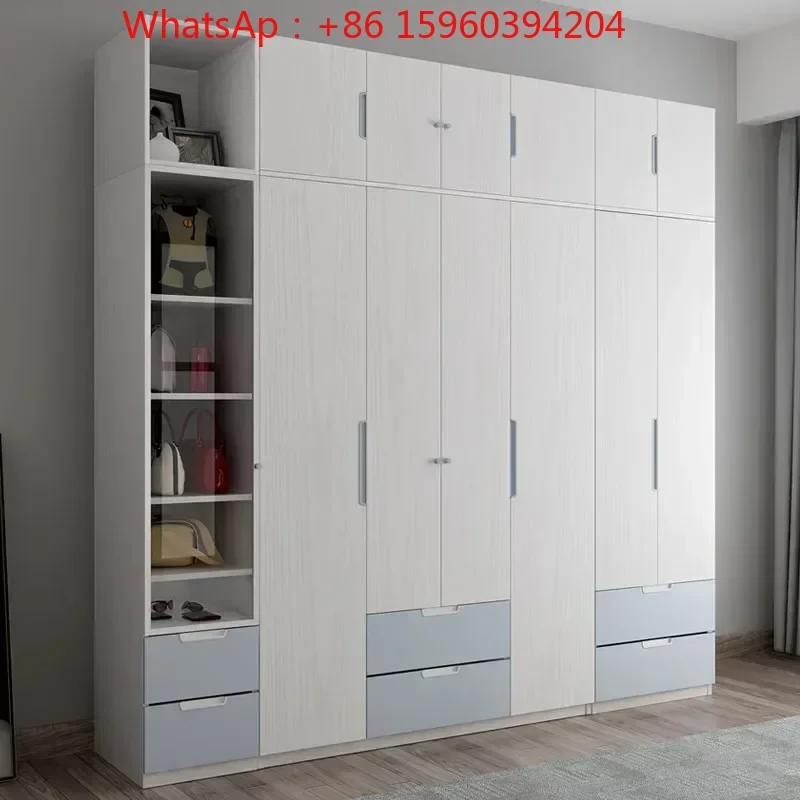 Wardrobe with top cabinet Combination Modern simple three door four Side hung bedroom
Wardrobe with top cabinet Combination Modern simple three door four Side hung bedroom