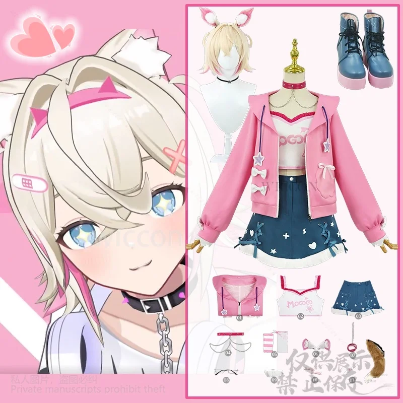 Mococo Abyssgard Cosplay Pink Coat Anime Holo Holo Vtuber EN live Furry Tail Jirai Kei Wear Cloak Suit Wigs Girls Customized
Mococo Abyssgard Cosplay Pink Coat Anime Holo Holo Vtuber EN live Furry Tail Jirai Kei Wear Cloak Suit Wigs Girls Customized