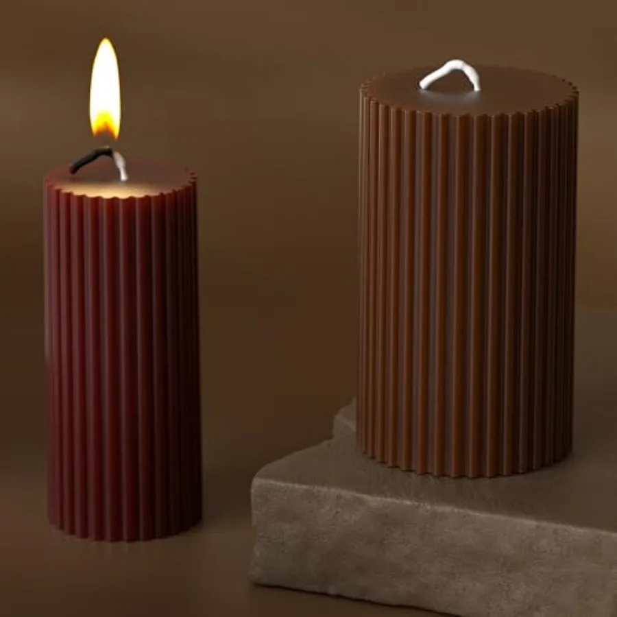 2 Pack Pillar Gear Shape Column Candle Resin Mold - Resin Casting Silicone Molds for Home Decor and Candle Making Wave Spiral M
2 Pack Pillar Gear Shape Column Candle Resin Mold - Resin Casting Silicone Molds for Home Decor and Candle Making Wave Spiral M