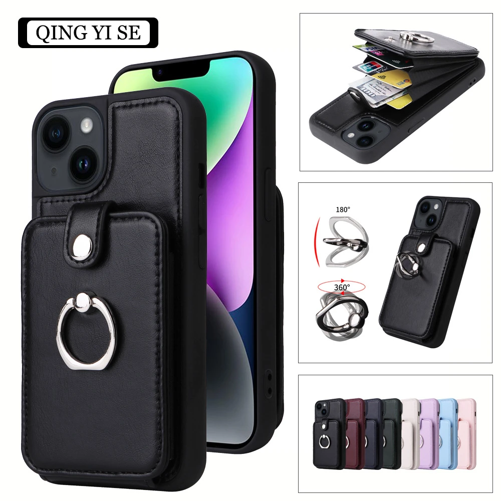 Finger Ring Wallet Phone Case For iPhone 15 Pro Max 14 13 12 11 Pro Max 15Plus Leather Stand Card Slots Back Cover
Finger Ring Wallet Phone Case For iPhone 15 Pro Max 14 13 12 11 Pro Max 15Plus Leather Stand Card Slots Back Cover