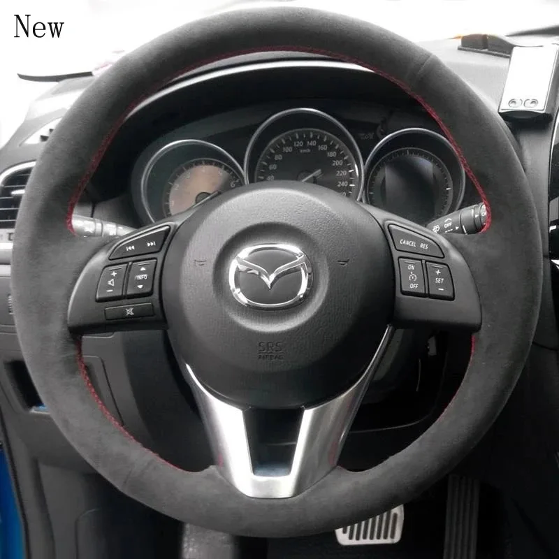 Hand-Stitched Leather Suede Carbon Fibre Car Steering Wheel Cover Set for Mazda 3 Cx-4 Cx-5 Atenza Interior Car Accessories
Hand-Stitched Leather Suede Carbon Fibre Car Steering Wheel Cover Set for Mazda 3 Cx-4 Cx-5 Atenza Interior Car Accessories