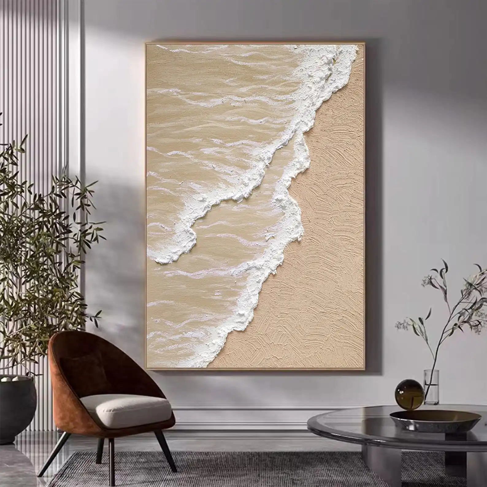 Hand-Sculpted Sand Wave Wall Art Thick Impasto Seascape in Oatmeal & Linen Wabi-Sabi Inspired 3D Textured Painting Organic Moder
Hand-Sculpted Sand Wave Wall Art Thick Impasto Seascape in Oatmeal & Linen Wabi-Sabi Inspired 3D Textured Painting Organic Moder