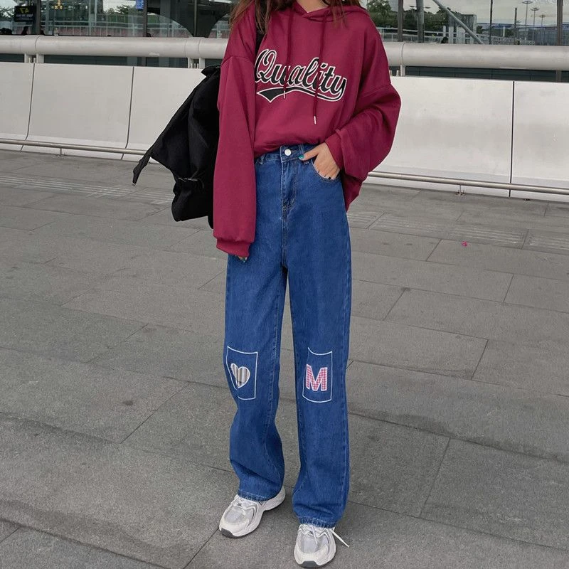 High Waist Wide Leg Jeans Women's Straight Loose Floor-Length Slimming Small Size Spring Autumn High Waist Extended Length Zi...
High Waist Wide Leg Jeans Women's Straight Loose Floor-Length Slimming Small Size Spring Autumn High Waist Extended Length Zi...
