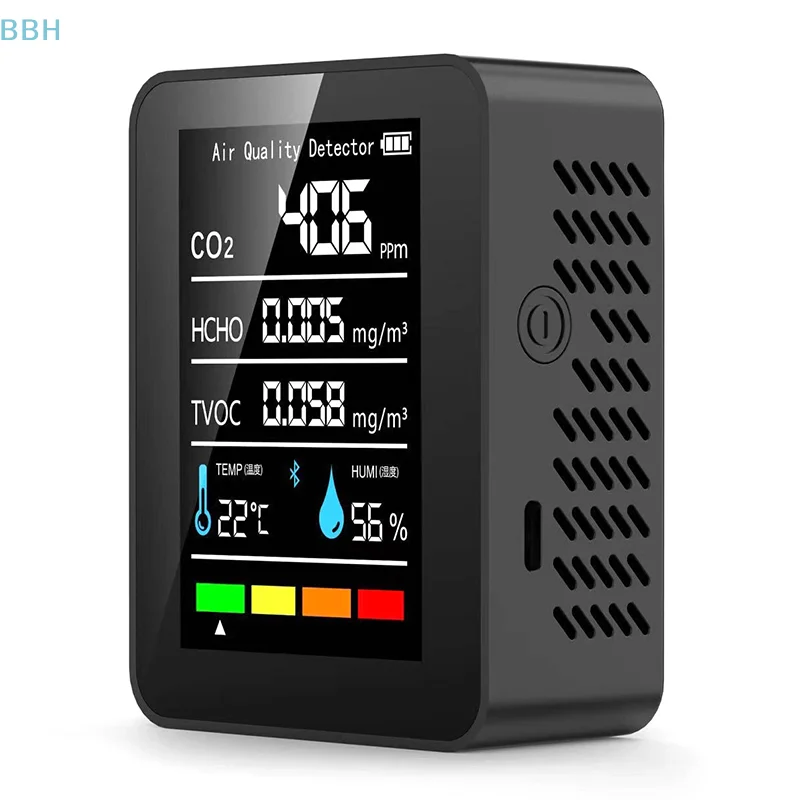 1Pcs Multifunctional 5in1 CO2 Meter Digital Temperature Humidity Tester Carbon Dioxide TVOC HCHO Detector Air Quality Monitor
1Pcs Multifunctional 5in1 CO2 Meter Digital Temperature Humidity Tester Carbon Dioxide TVOC HCHO Detector Air Quality Monitor