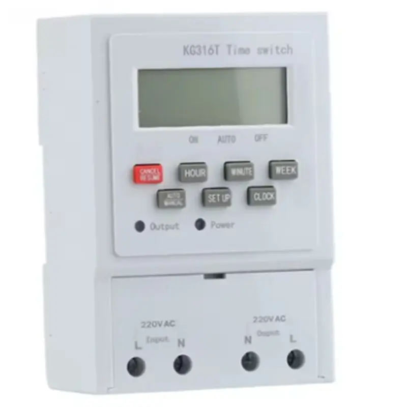 ABLA-Microcomputer Time Control Switch KG316T Din Rail Mount 220V LCD Display With Strong Ability
ABLA-Microcomputer Time Control Switch KG316T Din Rail Mount 220V LCD Display With Strong Ability