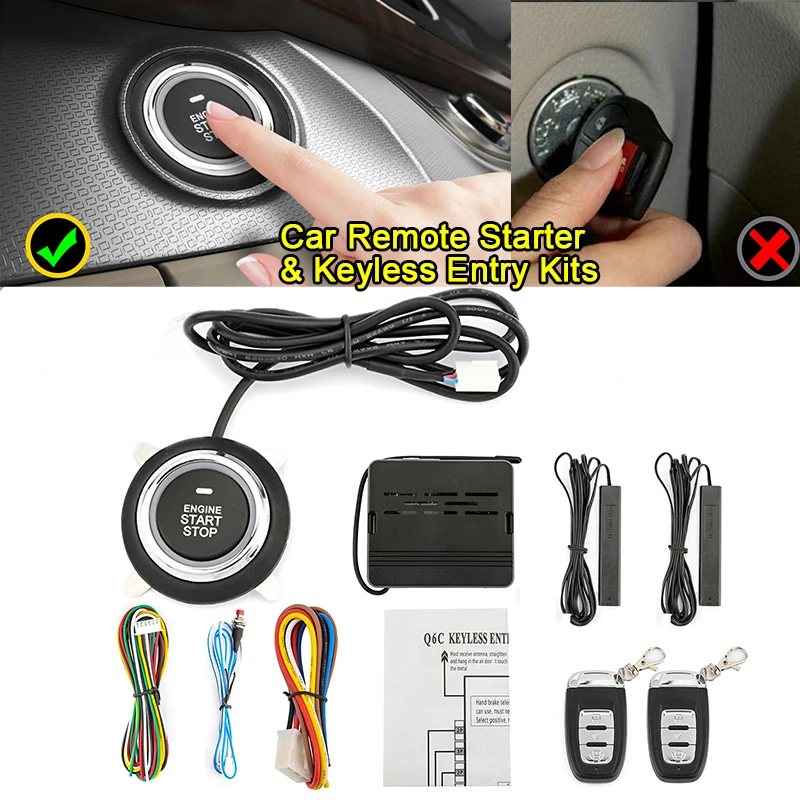 12V Car Start Stop Engine System Keyless Push Button Remote Starter Keyless Entry System Kits Car SUV Alarm System
12V Car Start Stop Engine System Keyless Push Button Remote Starter Keyless Entry System Kits Car SUV Alarm System