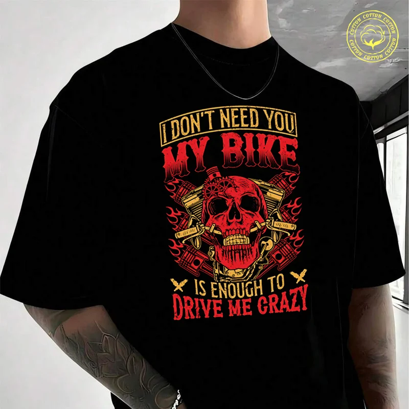 My Bike Drive Me Crazy Motorcycle Men's Cotton T-Shirt Moto New Casual O-neck Short Sleeve Summer Streetwear Tees
My Bike Drive Me Crazy Motorcycle Men's Cotton T-Shirt Moto New Casual O-neck Short Sleeve Summer Streetwear Tees