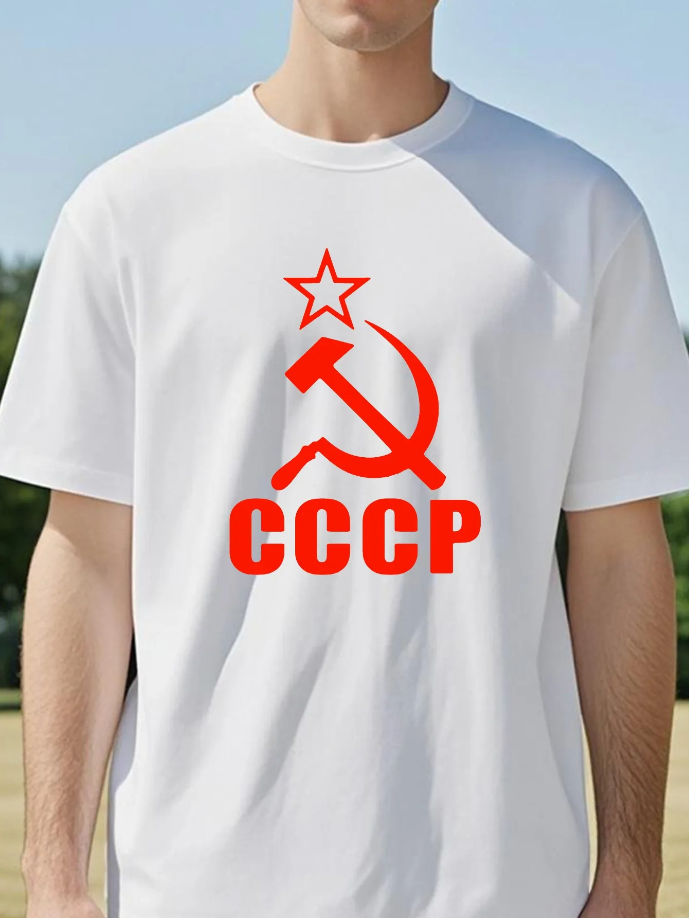 CCCP Communism Russian print Graphic T Shirt for Men and Women Breathable Crew Neck tshirt casual Short Sleeve tee
CCCP Communism Russian print Graphic T Shirt for Men and Women Breathable Crew Neck tshirt casual Short Sleeve tee