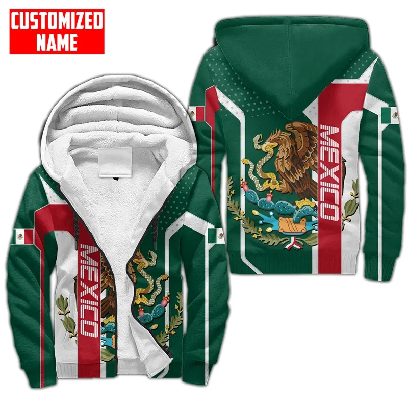 Men's Zippered Hoodie Mexico Coat Of Arms Custom Name 3D Print Fleece Zipper Hoodie Unisex Winter Warm Thickened Zipper Coat
Men's Zippered Hoodie Mexico Coat Of Arms Custom Name 3D Print Fleece Zipper Hoodie Unisex Winter Warm Thickened Zipper Coat