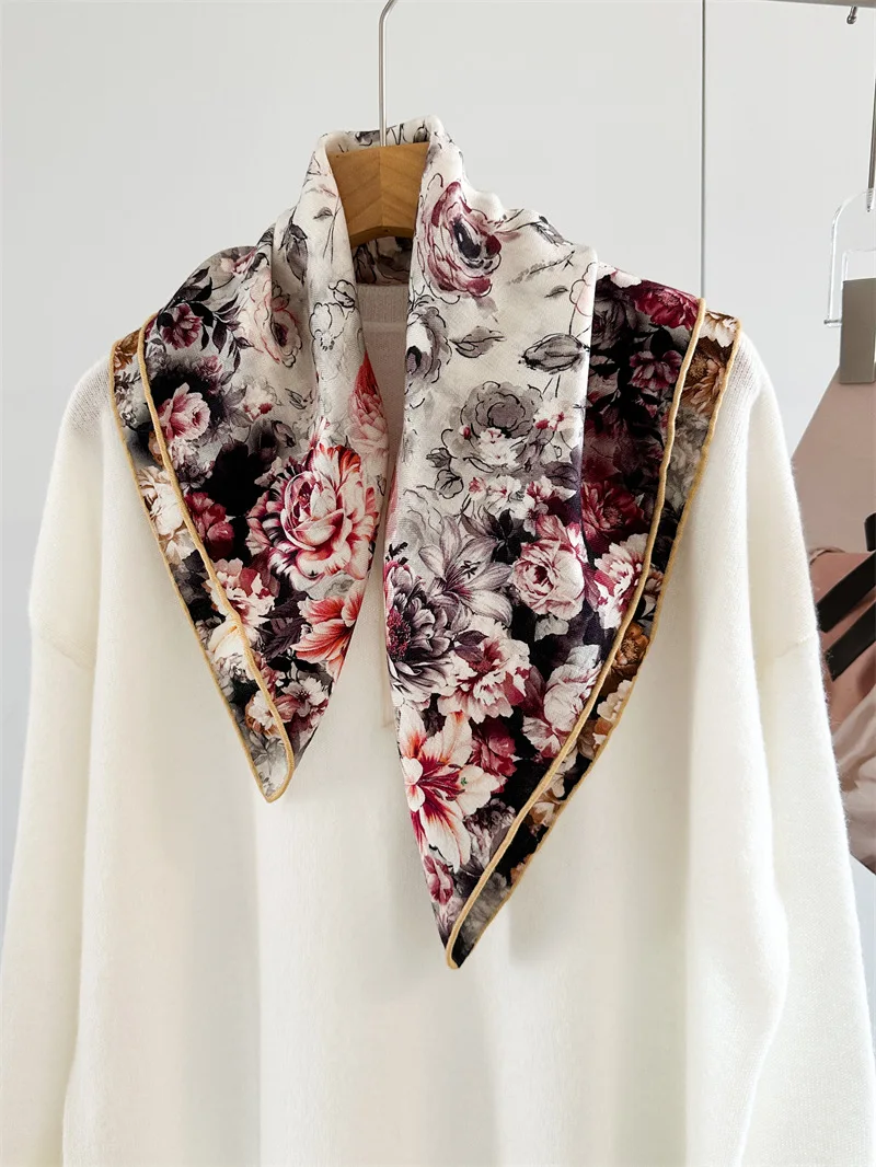 Christmas gifts wool silk oil panting floral print square scarf for women 70% wool 30% silk neck warmer ladies accessories
Christmas gifts wool silk oil panting floral print square scarf for women 70% wool 30% silk neck warmer ladies accessories