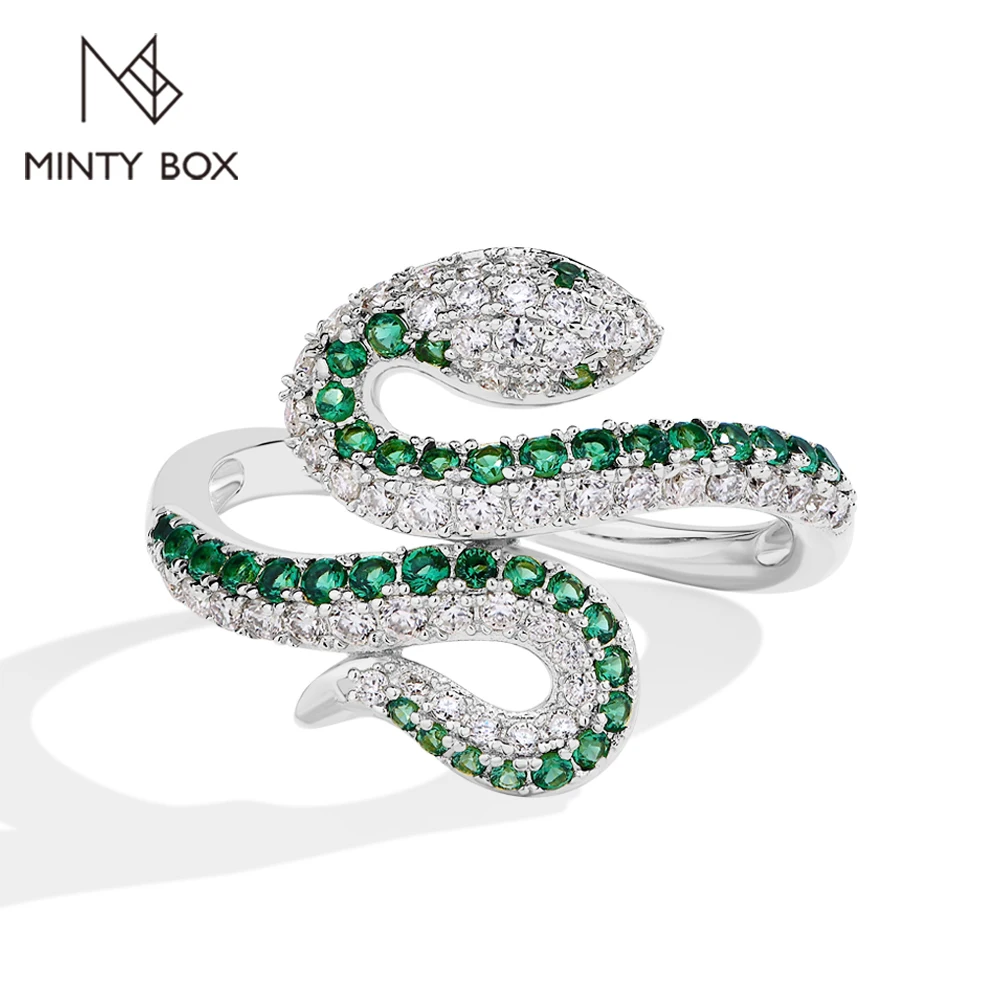 MINTYBOX S925 Silver Snake Moissanite Engagement Ring for Women Green Nano Luxury Vintage Lab Diamond Rings Wedding Jewelry
MINTYBOX S925 Silver Snake Moissanite Engagement Ring for Women Green Nano Luxury Vintage Lab Diamond Rings Wedding Jewelry