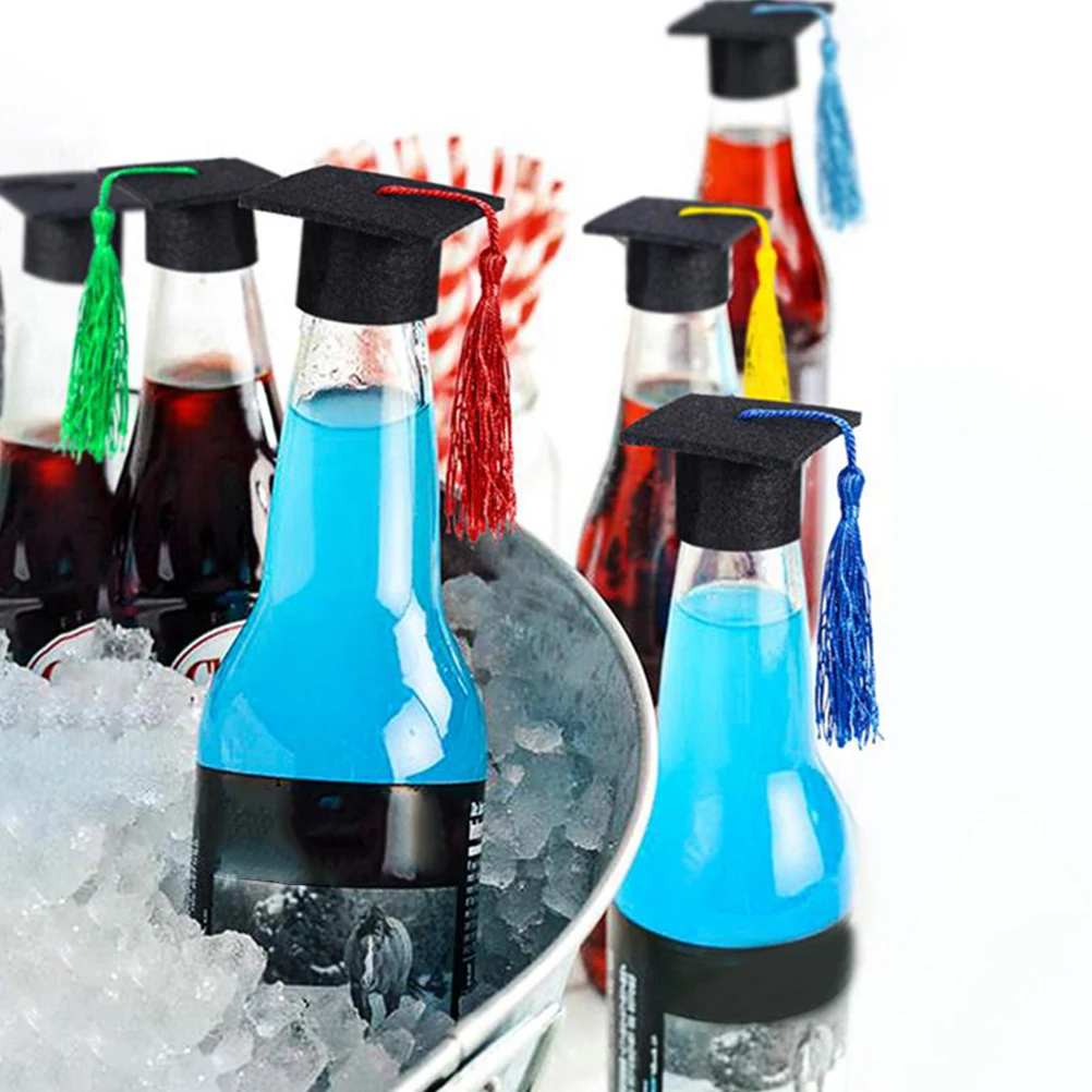 6 Pcs Mini Doctoral Cap Bottle Cover Tassel Decorative Graduation Gifts Romantic Atmosphere Holiday Season Kitchen Bar
6 Pcs Mini Doctoral Cap Bottle Cover Tassel Decorative Graduation Gifts Romantic Atmosphere Holiday Season Kitchen Bar