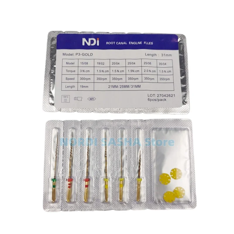 3Pack/Lot NDI Dental Instrument SC Pro Rotary Files Heat Activation P3 Gold Endo Files Root Canal For Dentistry Endodontic
3Pack/Lot NDI Dental Instrument SC Pro Rotary Files Heat Activation P3 Gold Endo Files Root Canal For Dentistry Endodontic