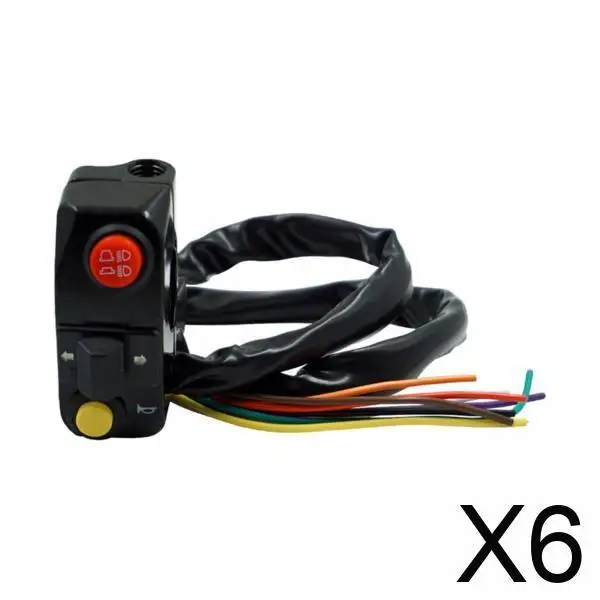 ABS Universal Handlebar Switch Black 7x3.5x3cm Turn Signal Horn Light Button for Motorcycle and E Bike
ABS Universal Handlebar Switch Black 7x3.5x3cm Turn Signal Horn Light Button for Motorcycle and E Bike
