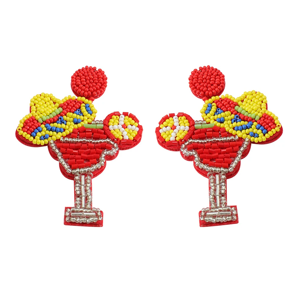 Colorful Bead Earrings Glass Statement Dangle Drop for Women Abstract Cool Chic Design Fashionable Holiday Gift
Colorful Bead Earrings Glass Statement Dangle Drop for Women Abstract Cool Chic Design Fashionable Holiday Gift