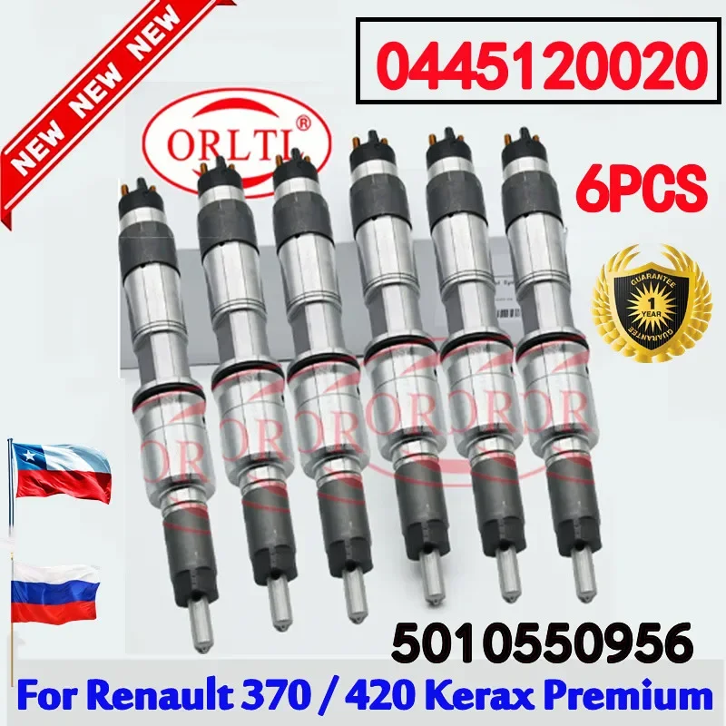 6 шт. 0445120020 Форсунка дизельного топлива Common Rail 0 445 120 020 подходит для RENAULT 370/420 Kerax Premium 503135250 5010477874
6 шт. 0445120020 Форсунка дизельного топлива Common Rail 0 445 120 020 подходит для RENAULT 370/420 Kerax Premium 503135250 5010477874