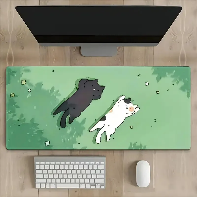 Black and white cat mousepad lies on the grass The durable and anti-slip rubber base is suitable for offices gamers High quality
Black and white cat mousepad lies on the grass The durable and anti-slip rubber base is suitable for offices gamers High quality