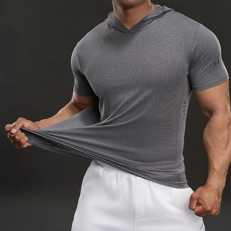 Men's Running Hooded T-Shirt Breathable Quick-Dry Sports Top Summer Workout Gym Activewear Comfort Fit Short Sleeve
Men's Running Hooded T-Shirt Breathable Quick-Dry Sports Top Summer Workout Gym Activewear Comfort Fit Short Sleeve