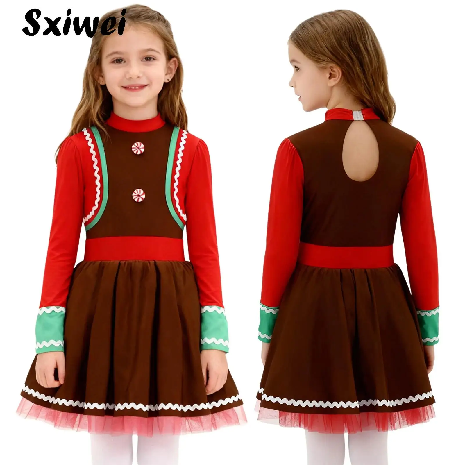Kid Gingerbread Man Costume Girls Party Dress Christmas Dance Costume Cookie Roleplay Dress Up Ballet Skating Leotard Dance Wear
Kid Gingerbread Man Costume Girls Party Dress Christmas Dance Costume Cookie Roleplay Dress Up Ballet Skating Leotard Dance Wear