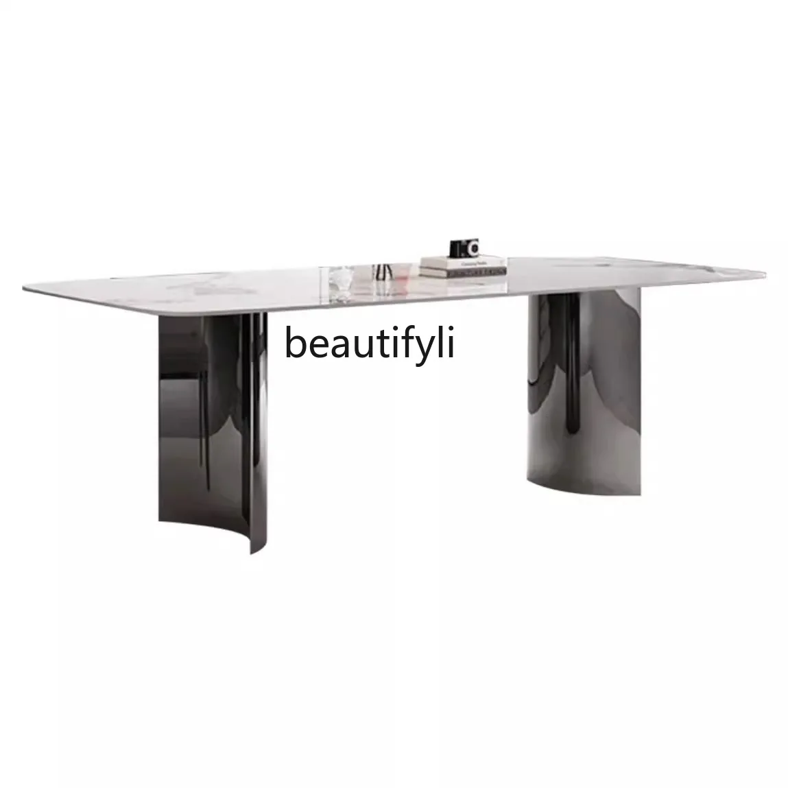 Stone Plate Dining Table Simple Modern Light Luxury Rectangular Marble Small Apartment Creative Designer Stainless Steel
Stone Plate Dining Table Simple Modern Light Luxury Rectangular Marble Small Apartment Creative Designer Stainless Steel