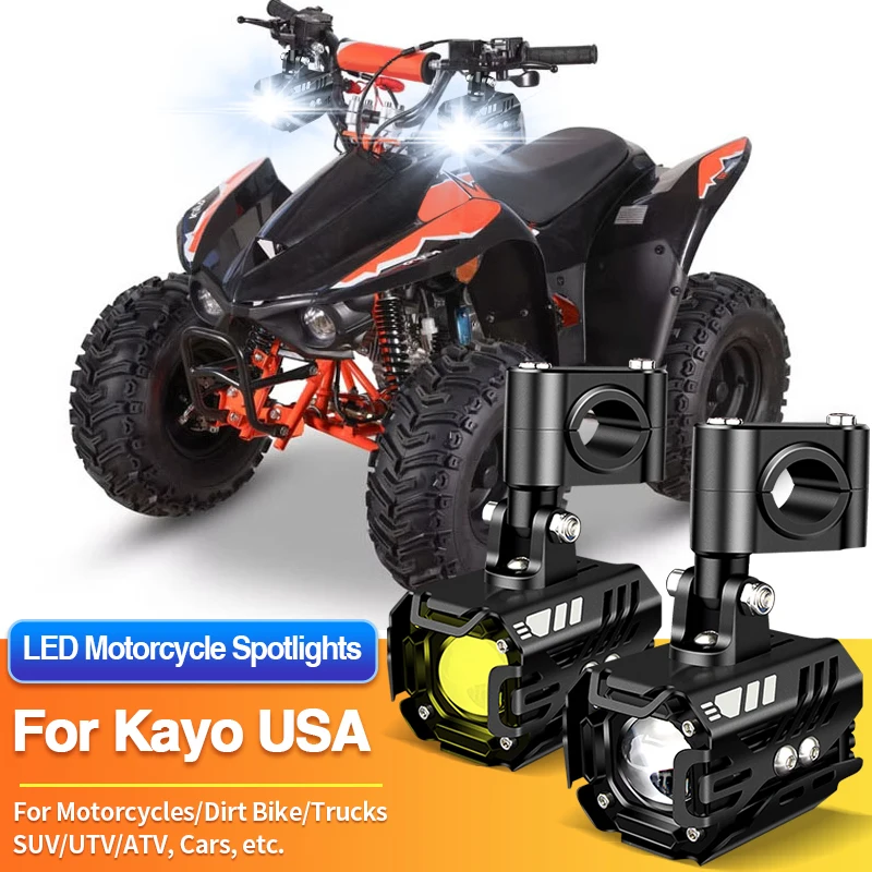 1/2PCS LED Universal Motorcycles Headlights 2-Color Fog Light UTV ATV for Kayo USA BULL 125/150/200/FOX 70 AY70-2/FOX 70 PAK70-1
1/2PCS LED Universal Motorcycles Headlights 2-Color Fog Light UTV ATV for Kayo USA BULL 125/150/200/FOX 70 AY70-2/FOX 70 PAK70-1