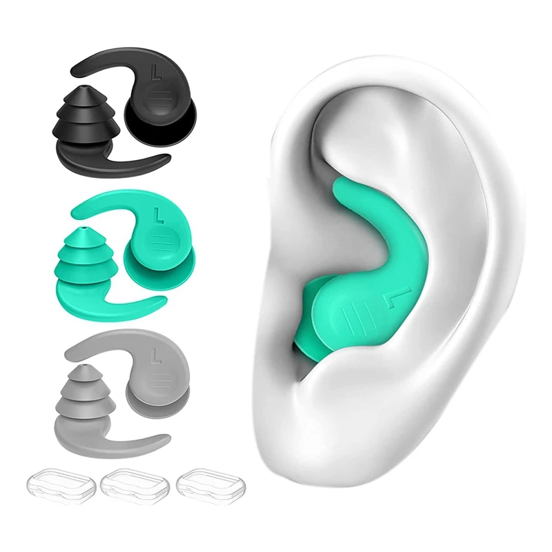 3 Pairs Great Waterproof Ultra Comfy Earplugs Reusable Silicone Ear Plugs For Water Sports
3 Pairs Great Waterproof Ultra Comfy Earplugs Reusable Silicone Ear Plugs For Water Sports