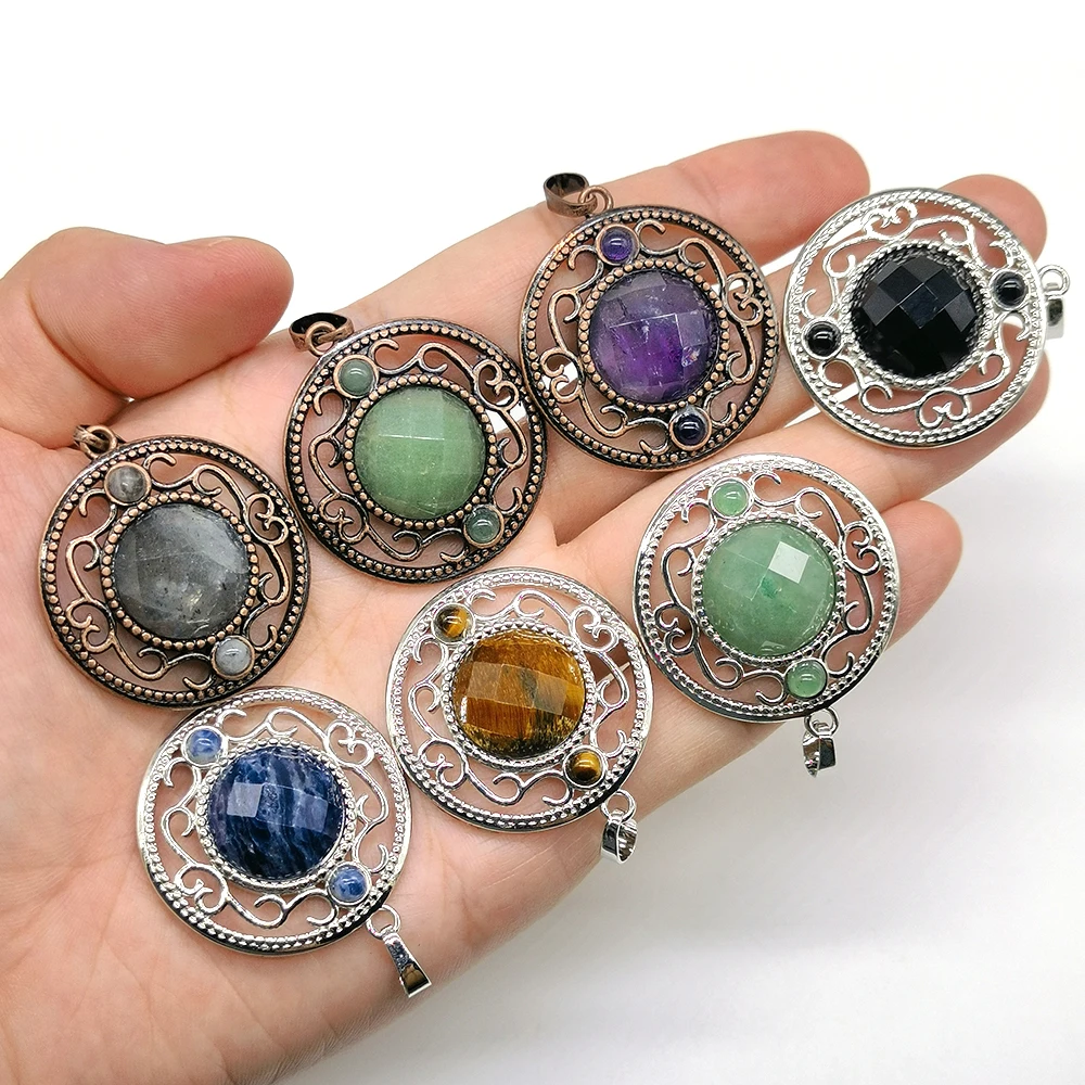 Bohemian Vintage Natural Stone Crystals Quartz Cabachon Bead Pendant Necklace For Women Handmade DIY Jewelry Making Gift 
Bohemian Vintage Natural Stone Crystals Quartz Cabachon Bead Pendant Necklace For Women Handmade DIY Jewelry Making Gift