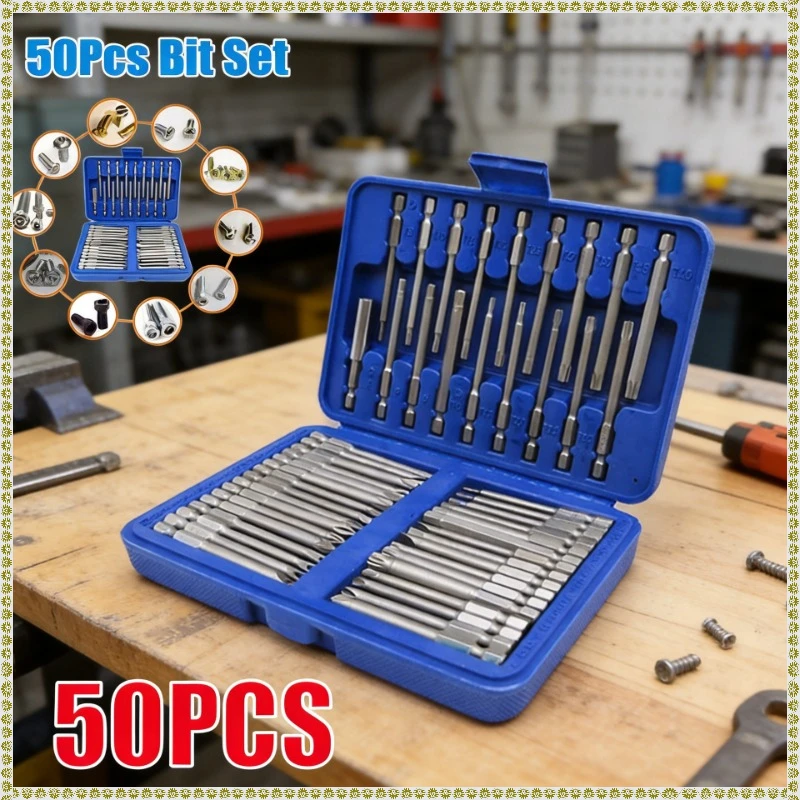 2026 New Model Hot Selling 50pcs 75mm Extra Long Reach Bit Set Security Screwdriver Bits Torx Star Hex Bit
2026 New Model Hot Selling 50pcs 75mm Extra Long Reach Bit Set Security Screwdriver Bits Torx Star Hex Bit