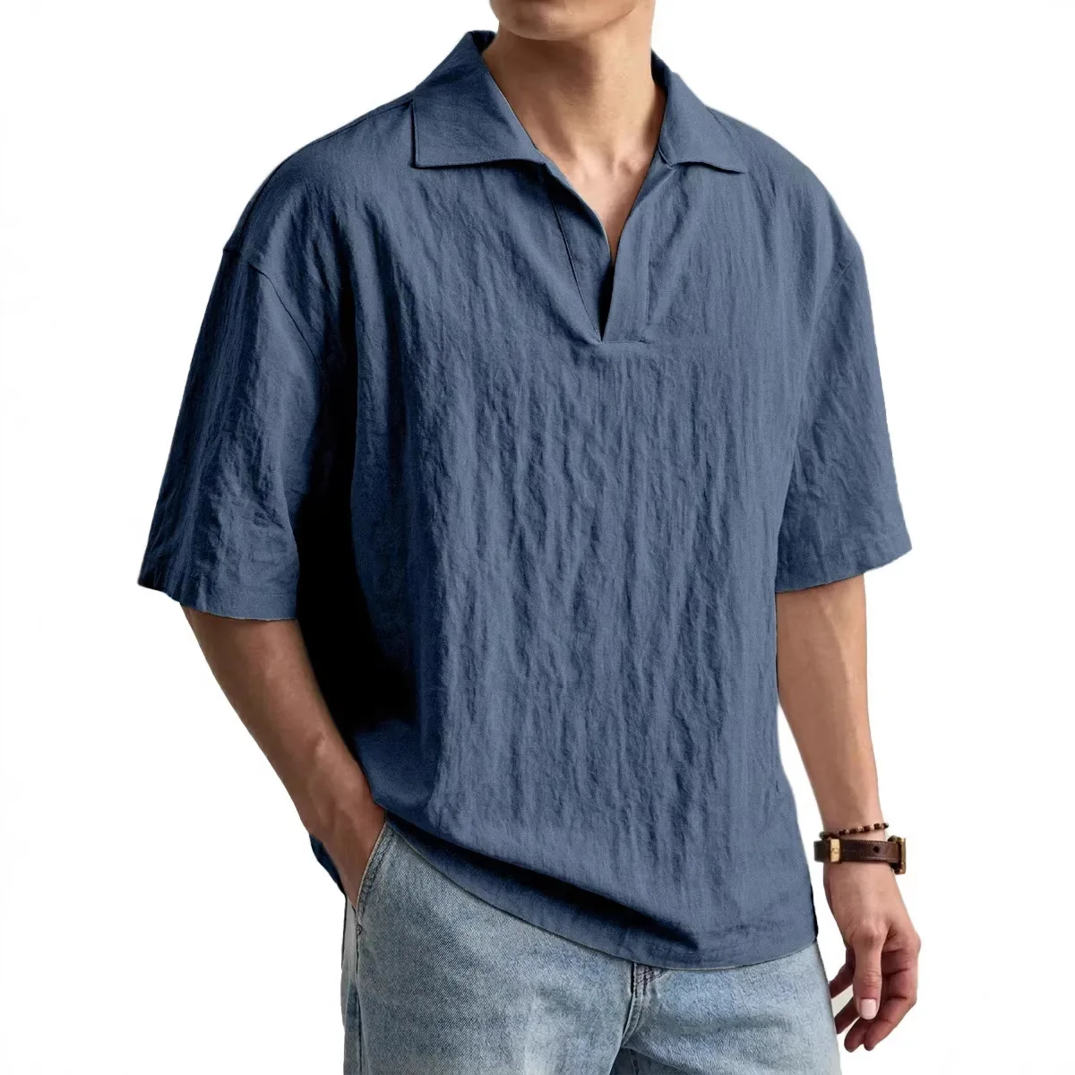 Summer Short Sleeve Men's Shirts For Man 2026 Fashion Solid Color Turn-down Collar Loose Tops And Blouses Casual
Summer Short Sleeve Men's Shirts For Man 2026 Fashion Solid Color Turn-down Collar Loose Tops And Blouses Casual