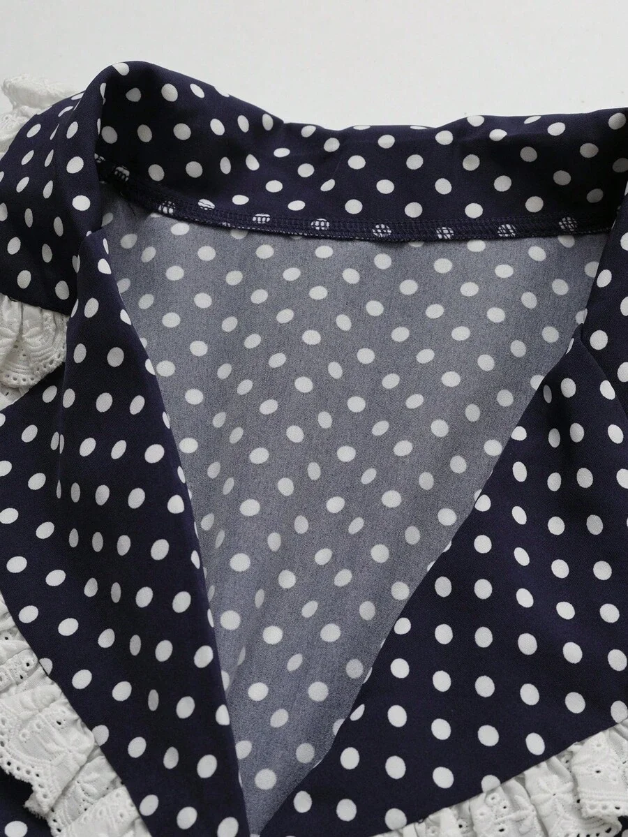 Polka Dot V-Neck Short Sleeve Cinched Waist Dress
Polka Dot V-Neck Short Sleeve Cinched Waist Dress