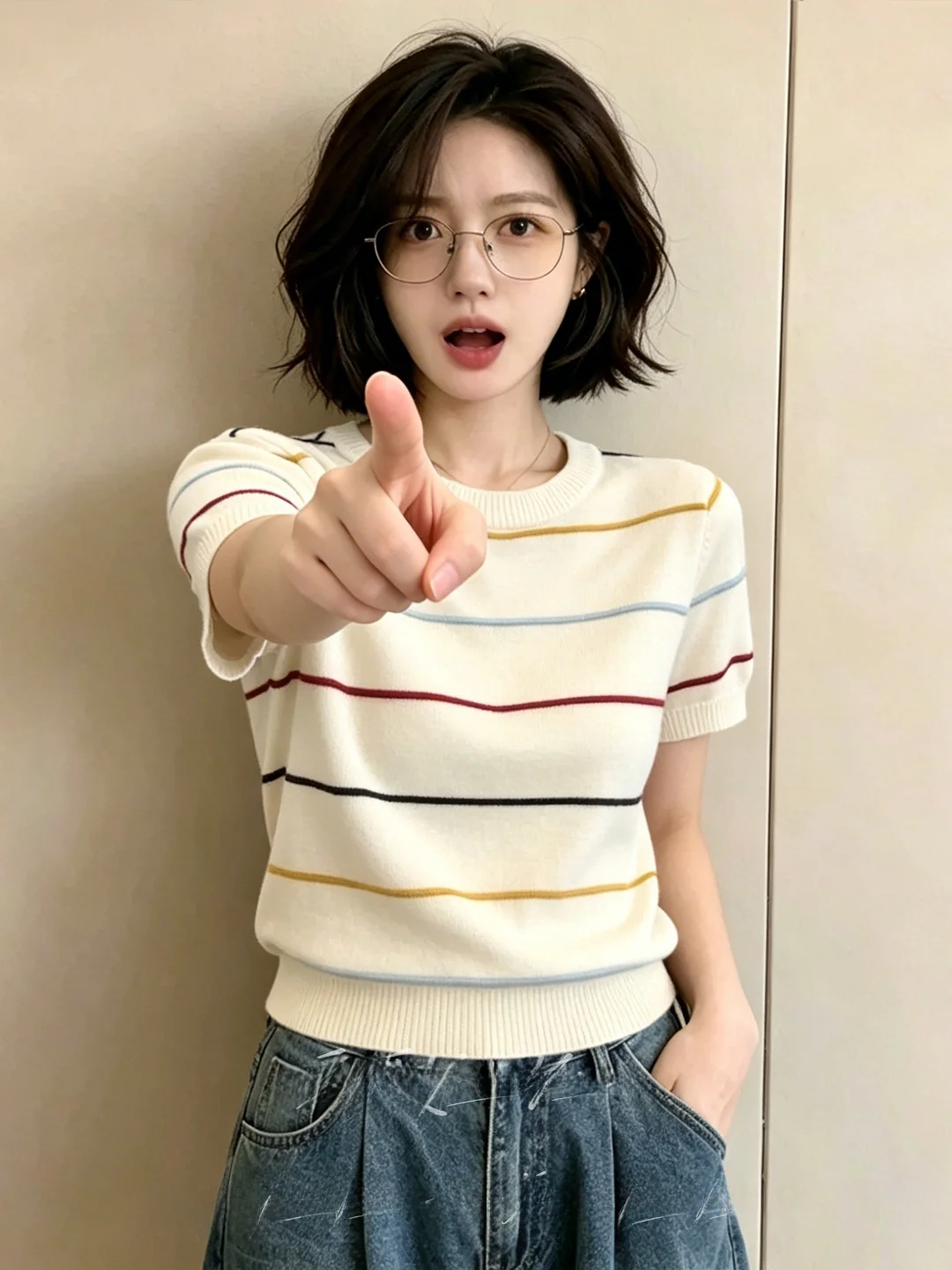 Korean Style Slim Fit Short Sleeve round Neck Knitted Sweater Summer Fashionable Striped Top Sweet Versatile Casual Wear
Korean Style Slim Fit Short Sleeve round Neck Knitted Sweater Summer Fashionable Striped Top Sweet Versatile Casual Wear