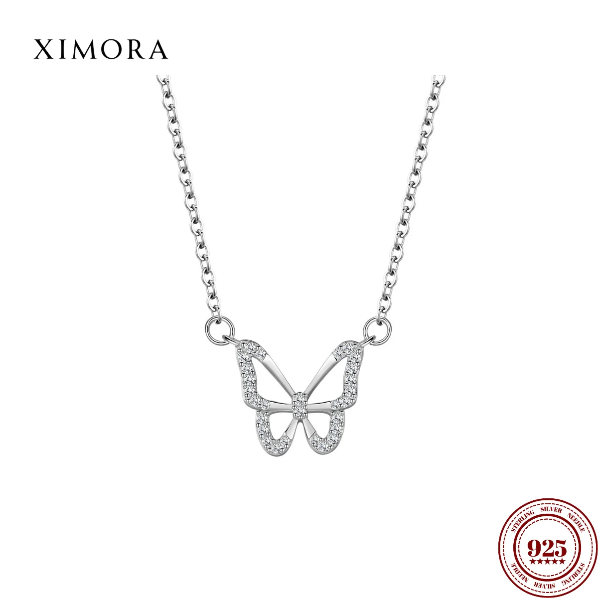 XIMORA S925 Sterling Silver Butterfly Necklace with Diamonds for Women Minimalist, Niche, Cool-Tone Sweater Chain bijoux femmes
XIMORA S925 Sterling Silver Butterfly Necklace with Diamonds for Women Minimalist, Niche, Cool-Tone Sweater Chain bijoux femmes