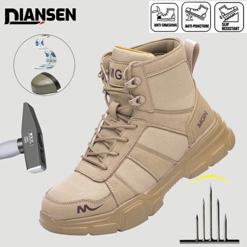 Camouflage Steel Toe Boots Anti Shock Slip Resistant Construction Work Shoes Lightweight Breathable Hiking Men Boots
Camouflage Steel Toe Boots Anti Shock Slip Resistant Construction Work Shoes Lightweight Breathable Hiking Men Boots