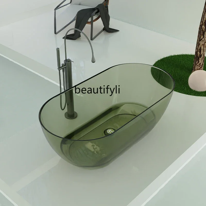 45Qimeishi pure resin transparent crystal color bathtub hotel household oval bathtub
45Qimeishi pure resin transparent crystal color bathtub hotel household oval bathtub