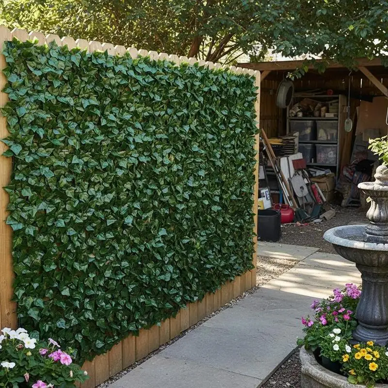 Privacy fence 99x249cm, artificial green privacy screen, ivy fence with mesh backing and reinforced connection, artificial hedges with vine leaves as decoration for garden and yard
Privacy fence 99x249cm, artificial green privacy screen, ivy fence with mesh backing and reinforced connection, artificial hedges with vine leaves as decoration for garden and yard