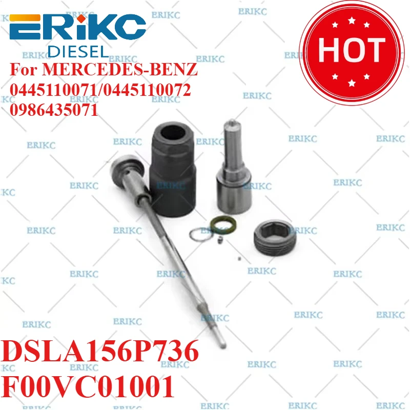 Common Rail Diesel Injector Repair Kits Nozzle DSLA156P736 Valve F00VC01001 for MERCEDES-BENZ 0445110071 0445110072 0986435071
Common Rail Diesel Injector Repair Kits Nozzle DSLA156P736 Valve F00VC01001 for MERCEDES-BENZ 0445110071 0445110072 0986435071