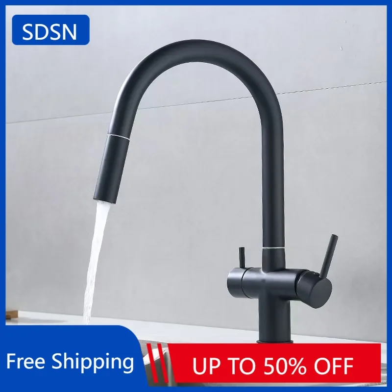 Pull Out Filter Kitchen Sink Faucets with Pull Down Hot Cold Kitchen Mixer Tap Solid Brass Pure Water Black Kitchen Sink Faucet
Pull Out Filter Kitchen Sink Faucets with Pull Down Hot Cold Kitchen Mixer Tap Solid Brass Pure Water Black Kitchen Sink Faucet